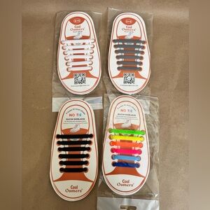 Cool Oumers Good Bye Tie No Tie Silicon Shoelaces - 4 pairs
